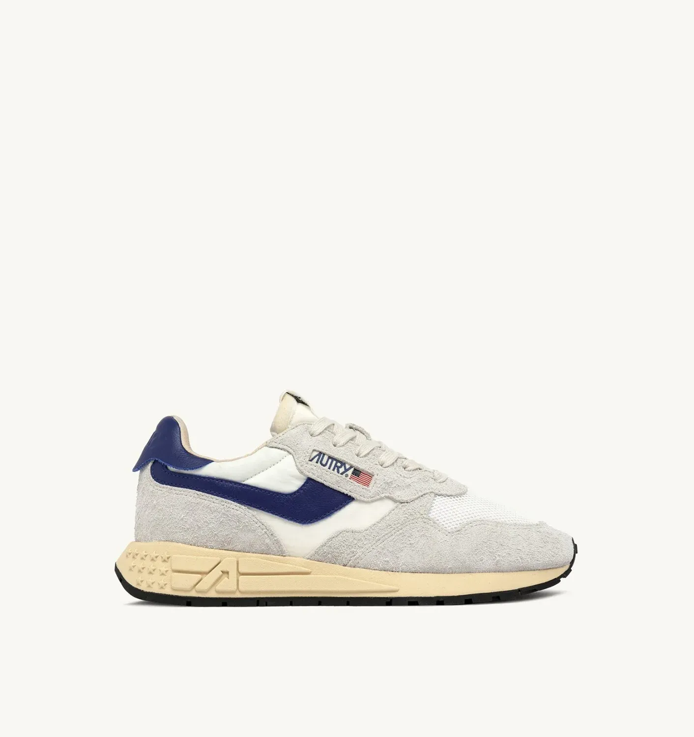 Autry Herren Sneaker Reelwind Low aus Nylon und Wildleder in Weiß und Limoges WWLM UT01
