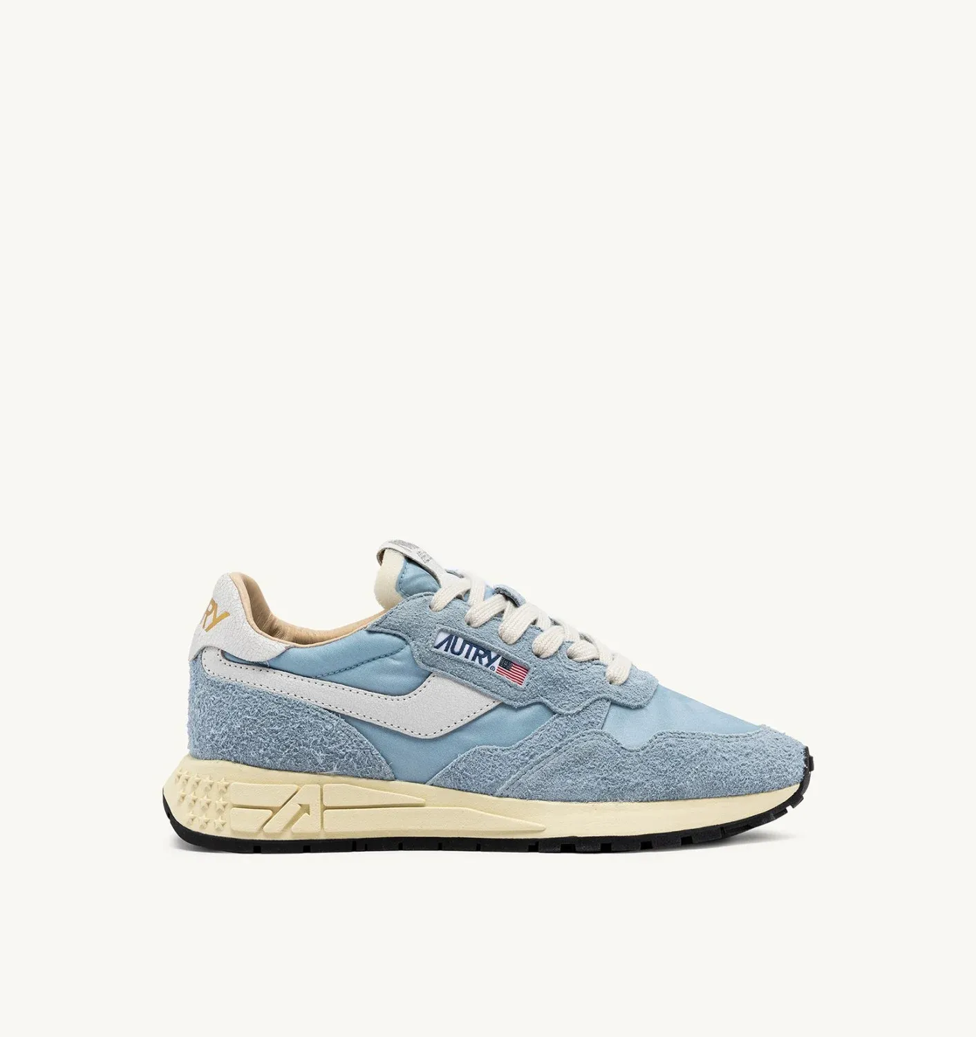 Autry Damen Sneaker Reelwind Low aus Nylon und Wildleder in Celestial Blue WWLW NC15