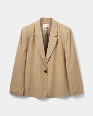 Sofie Schnoor Lennonsw Blazer Light Brown Striped S251305