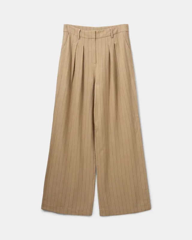 Sofie Schnoor Vivasw Trousers Light Brown Striped S251307