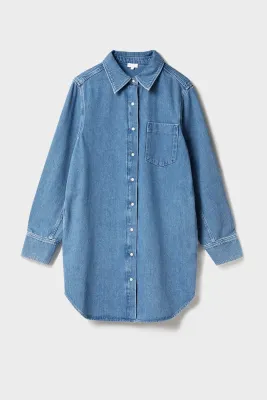 Lala Berlin Dress Dakota Denim Washed Blue