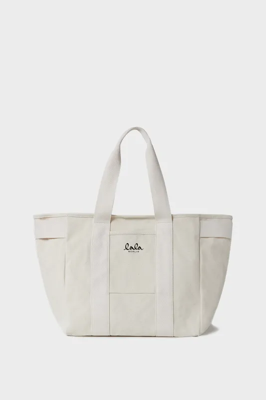 Lala Berlin East West Tote Lola Canvas Beige One Size
