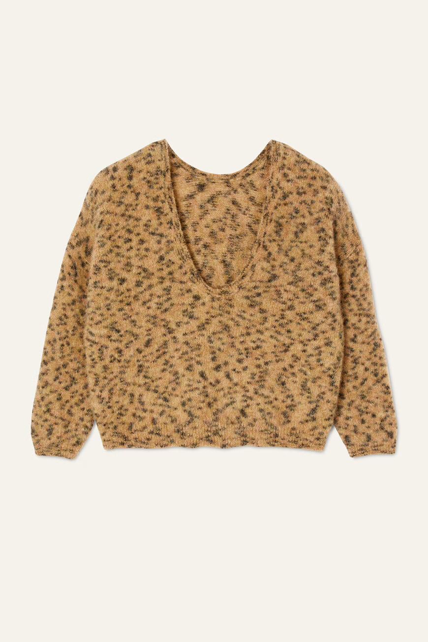 Ba&amp;sh Jumper Leopold Braun 1E25LEOP