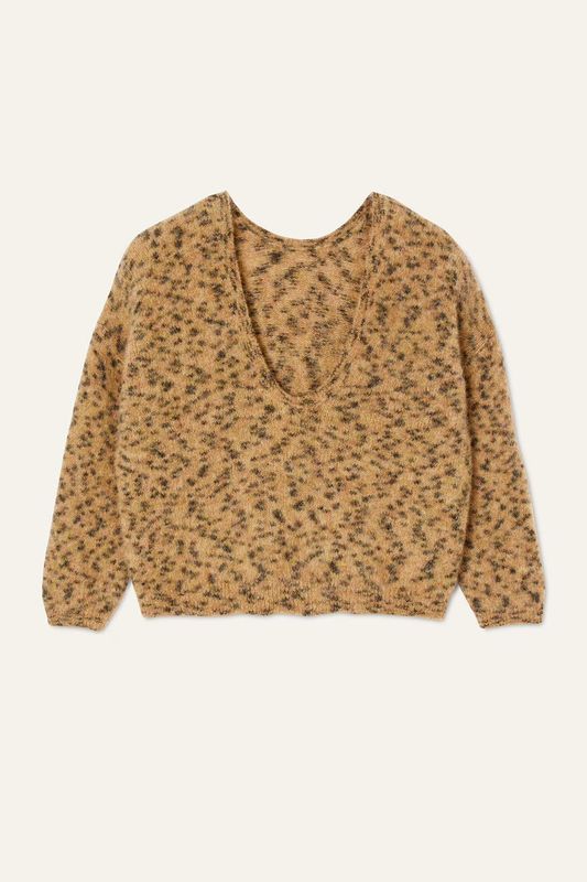 Ba&amp;sh Jumper Leopold Braun 1E25LEOP