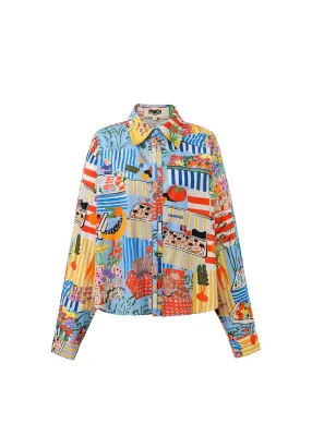 FRNCH Hemd Cloane Marche Blaue