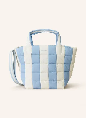 VeeCollective Porter Tote Medium Cerulean - Marshmallow Stripes 115-202-412