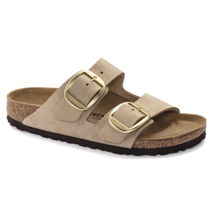 Birkenstock Arizona Big Buckle Nubukleder Sandcastle Schmale Weite 1024064
