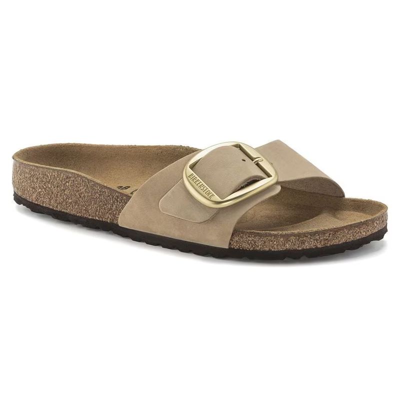 Birkenstock Madrid Big Buckle Naturleder Nubuk Sandcastle Schmale Weite 1024009