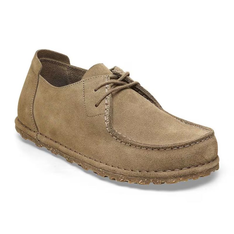 Birkenstock Utti Lace Verloursleder Grau Taupe Normale Weite 1027274