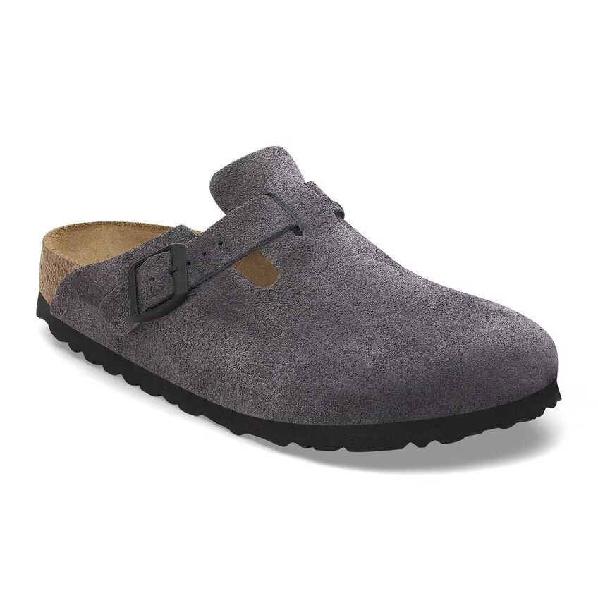 Birkenstock Boston Veloursleder Velvet Grey Normale Weite 1028602