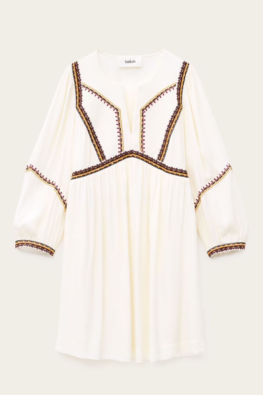 Ba&amp;sh Dress Tulsie Ecru 1E25TULS
