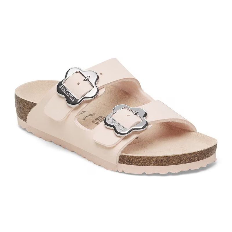 Birkenstock Arizona Flower Buckle Kids Birko-Flor Light Rose Schmale Weite 1029490