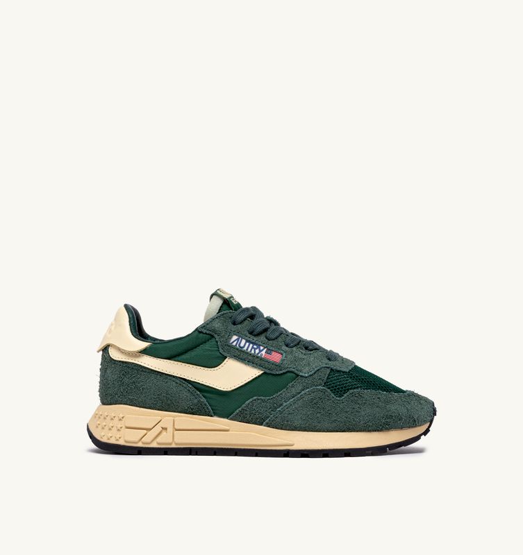 Autry Sneakers Reelwind Low Aus Nylon Wildleder Und Leder In Bottle Und Rutabaga WWLM - UT19