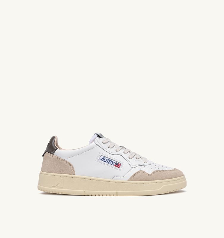 Autry Sneakers Medalist Low Aus Weißem Leder Und Moral Wildleder AULW - LS01