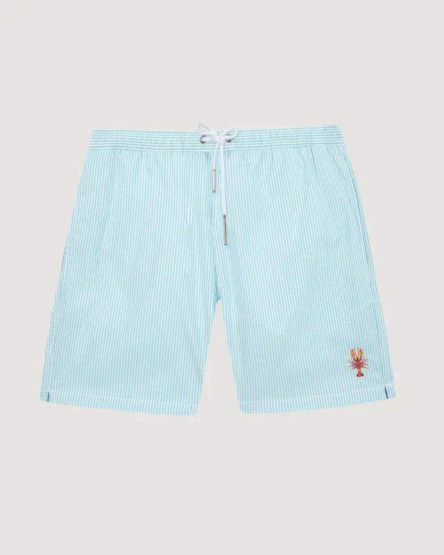Maison Labiche Swimshorts Maillot Lobster Water Green White QMMAILLOTLOBST