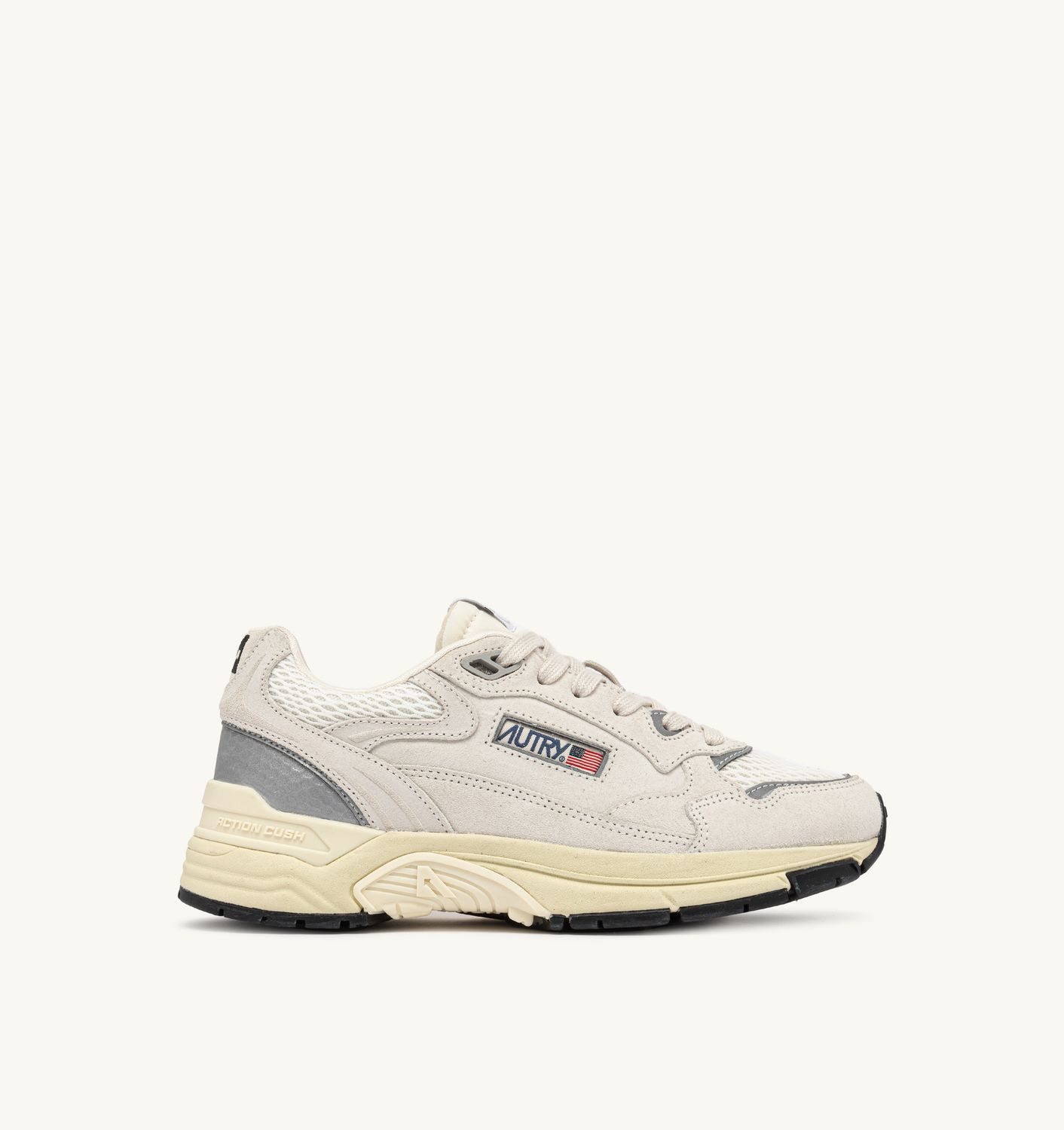 Autry Sneakers Hyperway Aus Netztgewebe Und Wildleder In Weiss Und Silber HYLM - UM10