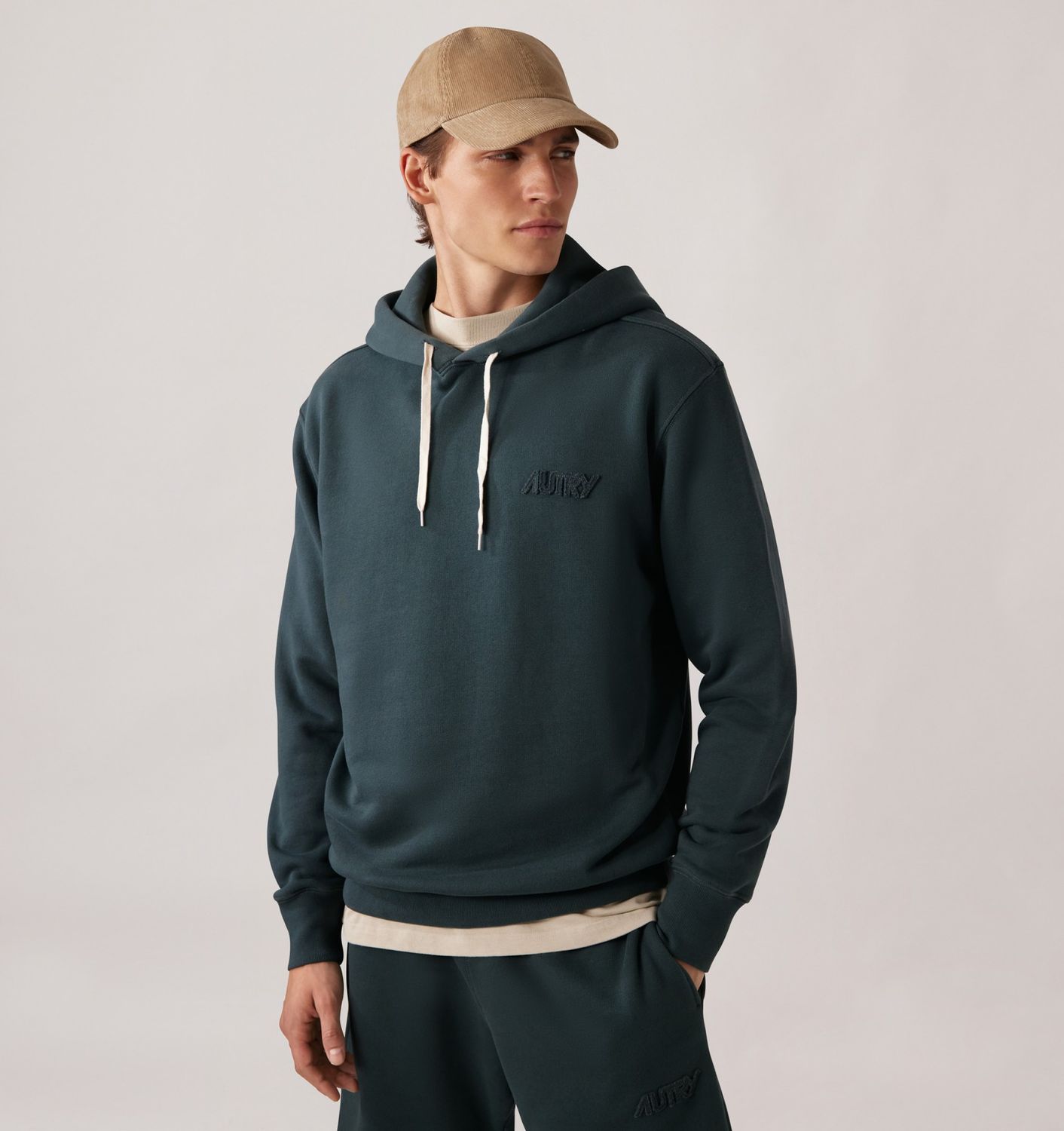 Autry Herren Kaputzenpullover Mit Logo in Conifer HOPM M1HG