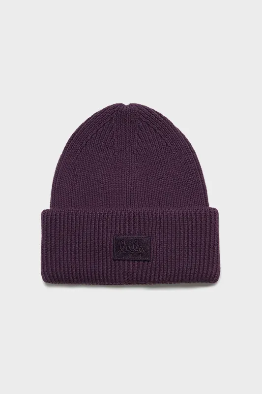 Lala Berlin Beanie Birger Cotton Wool Blackberry