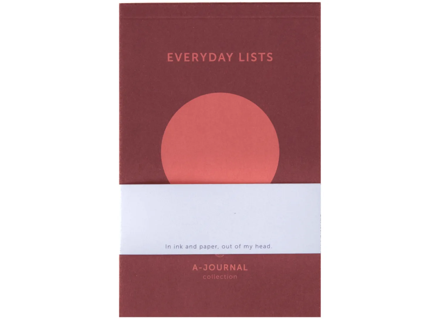 A-Jornal Notepad Everyday Lists Circle Coral