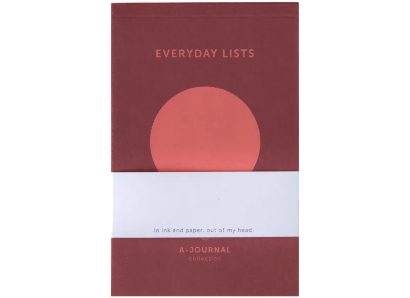 A-Jornal Notepad Everyday Lists Circle Coral