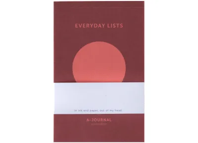 A-Jornal Notepad Everyday Lists Circle Coral