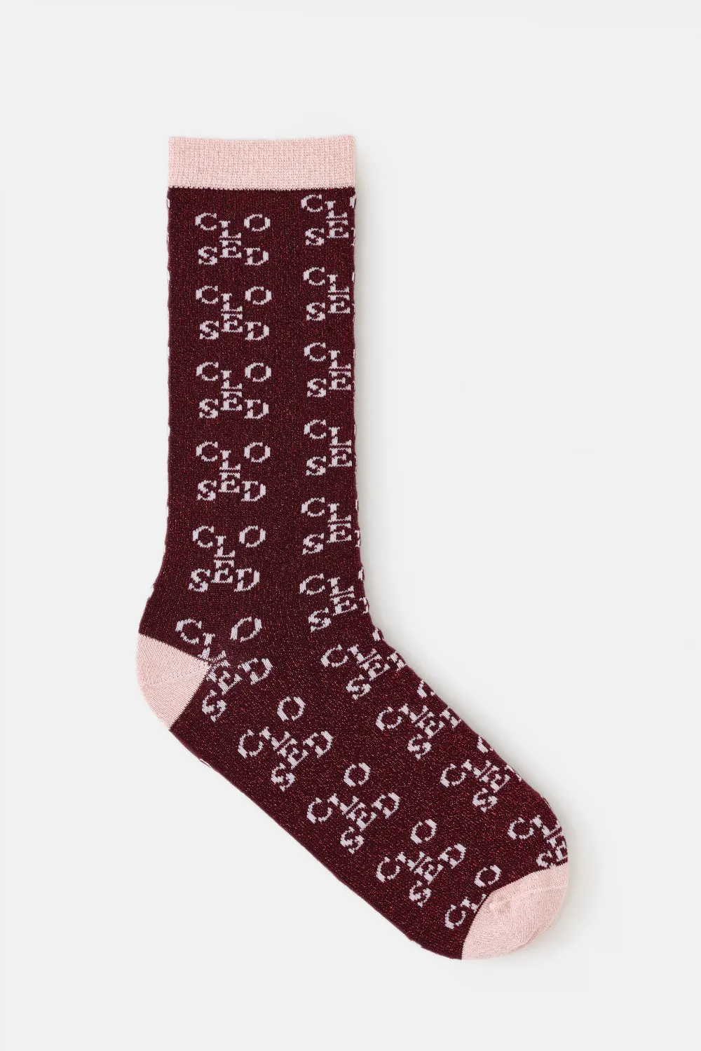 Closed Lurex-Socken mit Monogramm Dark Raisin Red C90944-736-22