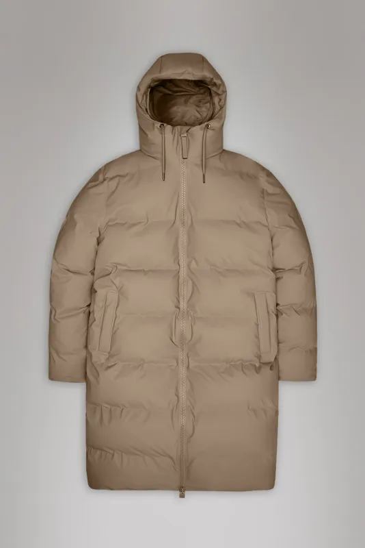 Rains Alta Longer Puffer Jacket Beige  W3T4 15130
