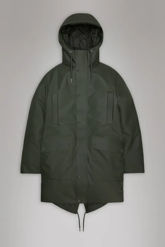 Rains Nome Long Parka Green  W3T3 21460