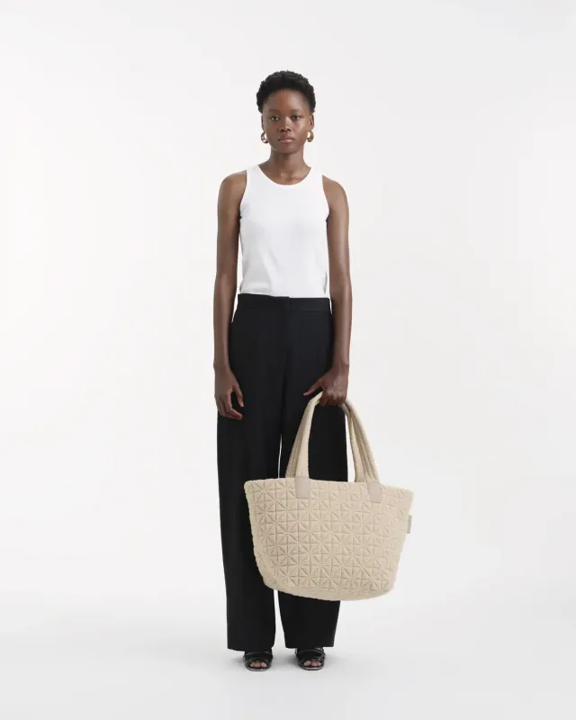 VeeCollective Vee Tote Medium Cream Sherpa 101-202-430
