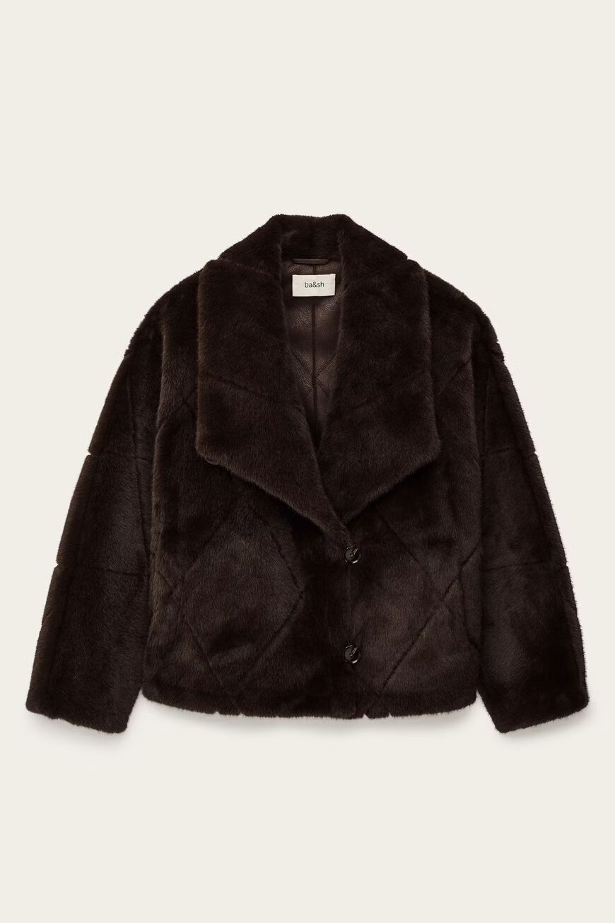 Ba&amp;sh Pinie Faux Fur Coat Braun 1H25PINI