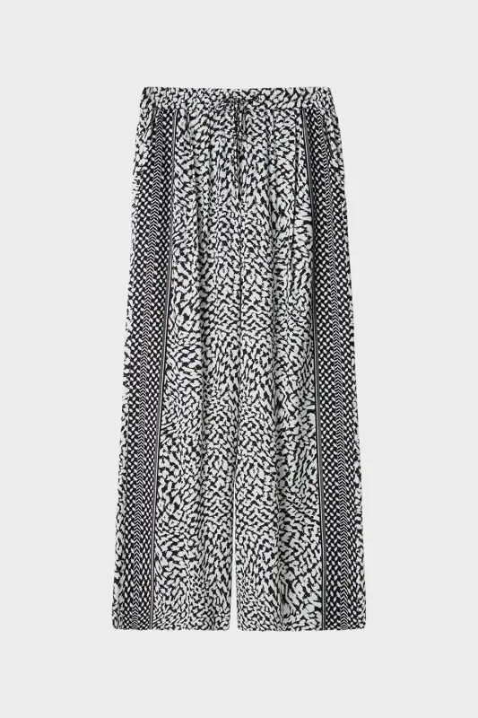 Lala Berlin Pants Pablo Viscose Black/White 10371781