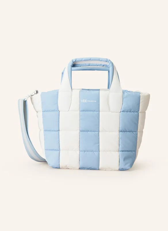 VeeCollective Porter Tote Small Cerulean - Marshmallow Stripes 115-201-412
