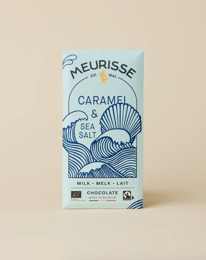 Meurisse Milk Chocolate With Caramel &amp; Sea Salt 100g
