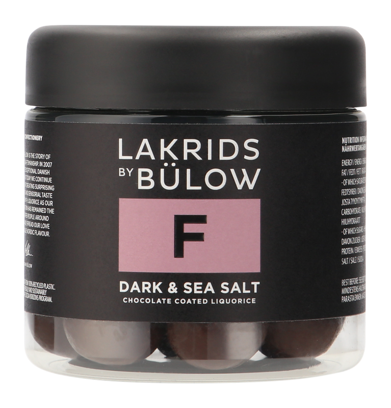 Lakrids by Bülow F Dark &amp; Sea Salt 115g