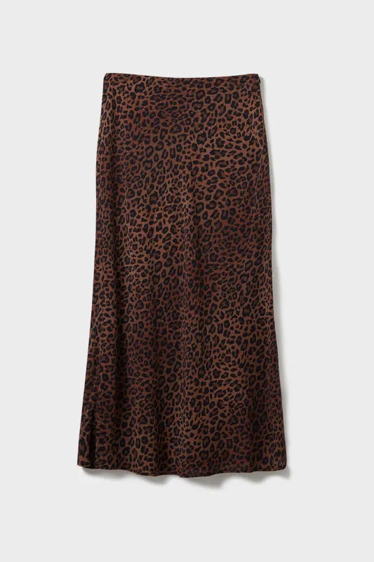 Lala Berlin Skirt Sue Viscose Dark Brown Leo