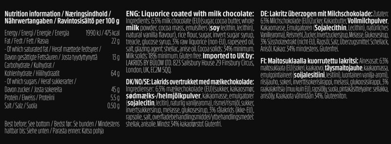 Lakrids by Bülow A the Original Chocolate Coated 115g