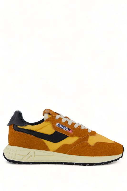 Autry Herren Sneakers Reelwind Low Aus Wildleder Und Nylon In Sunset Und Schwarz WWLM HN11