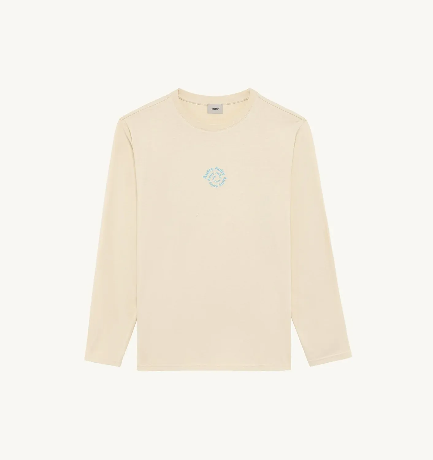 Autry Unisex Langärmliges T-Shirt mit Grafik "LOOP" Ecru