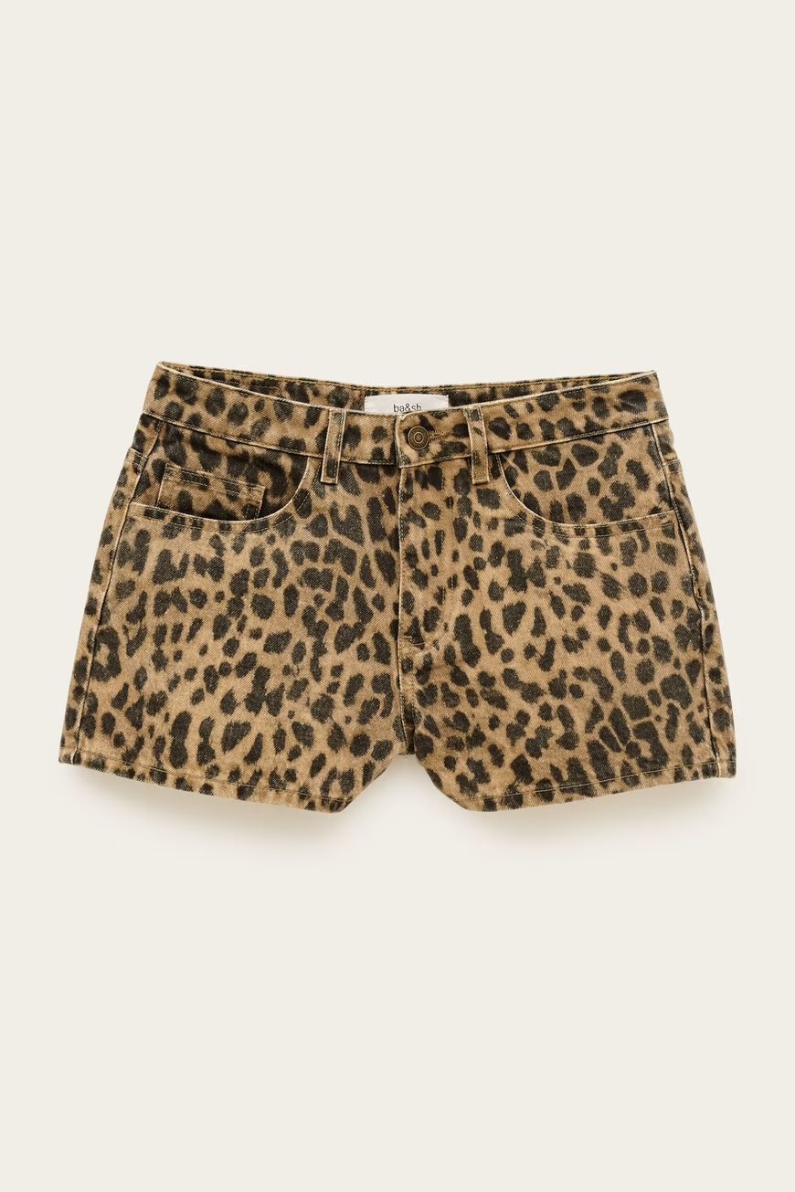 Ba&amp;sh Gemusterte Mini-Shorts Tosie Beige 1E25TOSIE