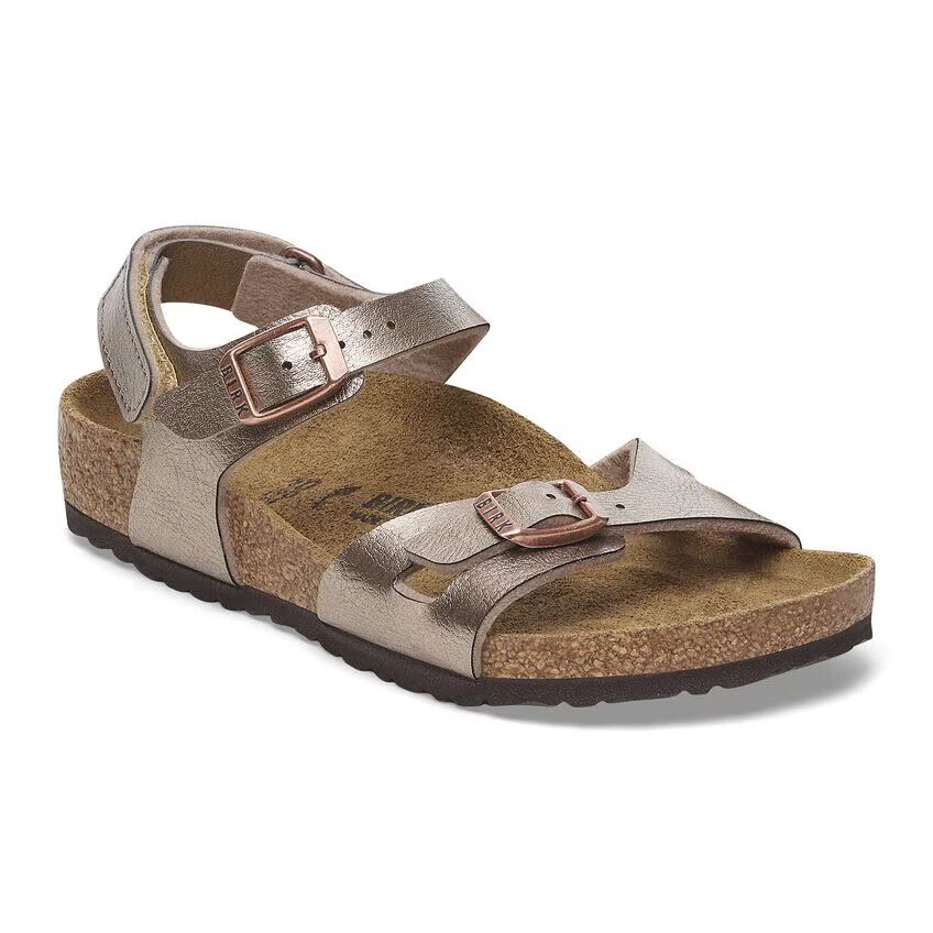 Birkenstock Rio AS Kids Birko-Flor - Graceful Taupe Schmale Weite 1029445