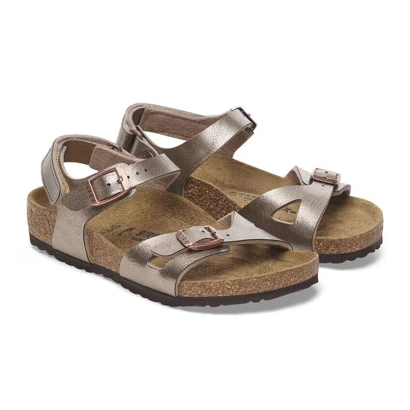 Birkenstock Rio AS Kids Birko-Flor - Graceful Taupe Schmale Weite 1029445