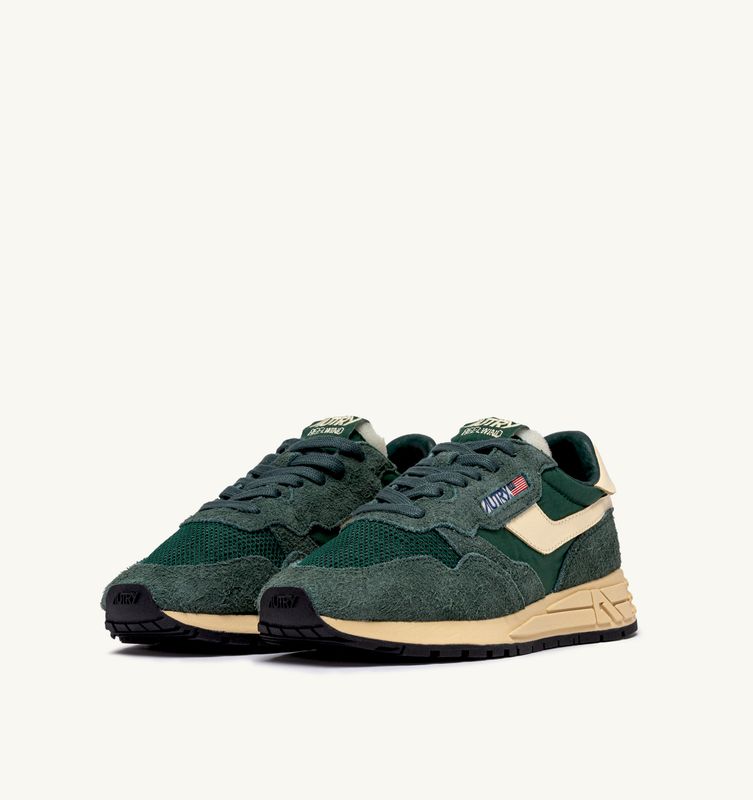 Autry Sneakers Reelwind Low Aus Nylon Wildleder Und Leder In Bottle Und Rutabaga WWLM - UT19