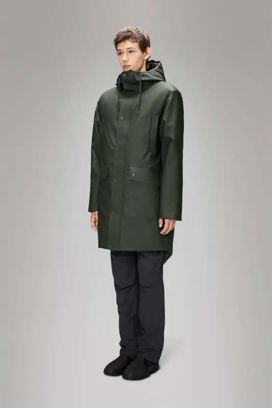 Rains Nome Long Parka Green  W3T3 21460