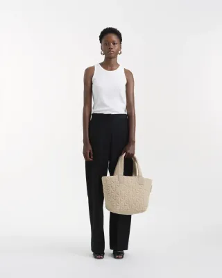 VeeCollective Vee Tote Small Cream Sherpa 101-201-430
