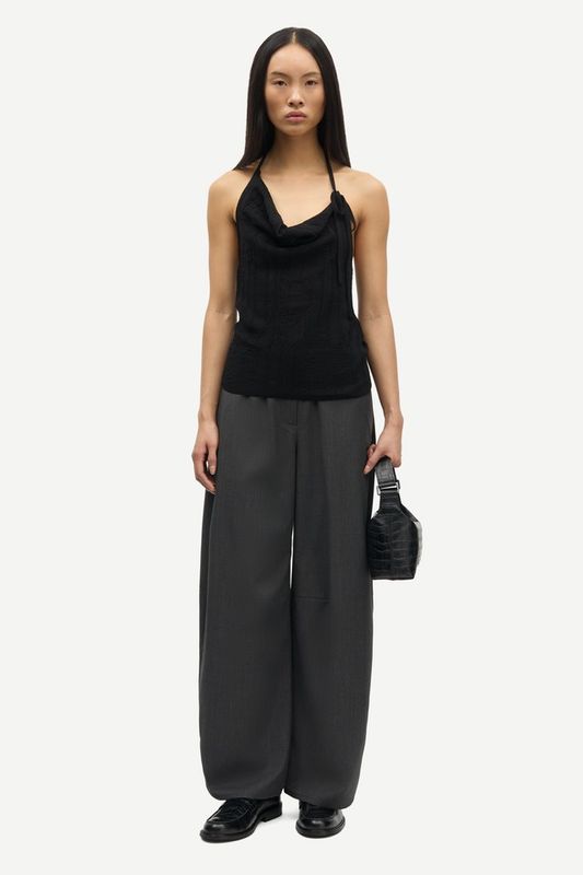 Samsøe Samsøe Saroko Trousers 15449 Dark Grey Melange