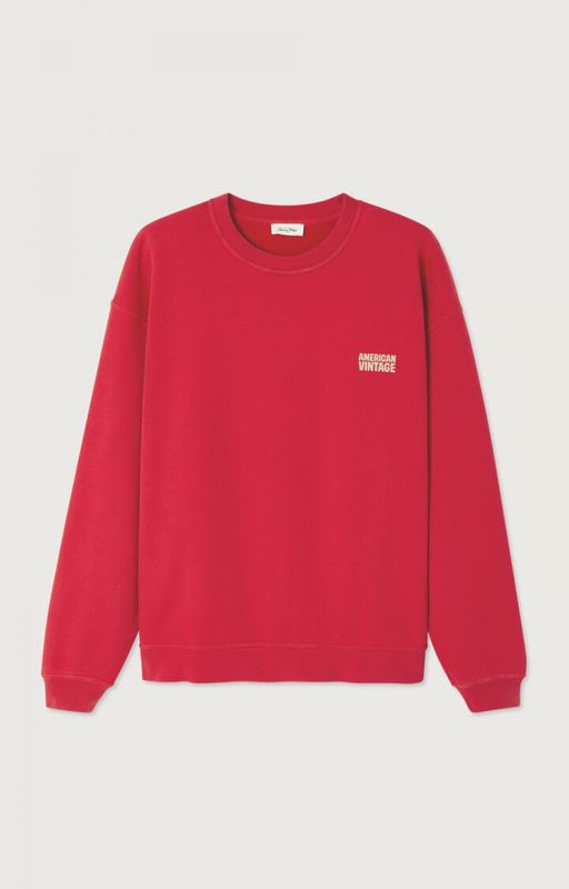 American Vintage Herrensweatshirt Plizzy Mohn Vintage MPLI03BE26