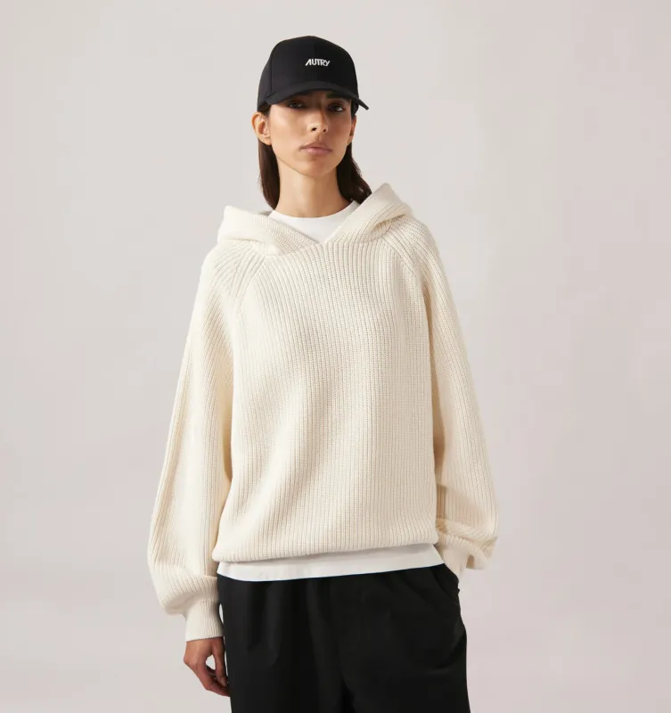 Autry Hoodie Aus Strick Elfenbein HOPX - 025S