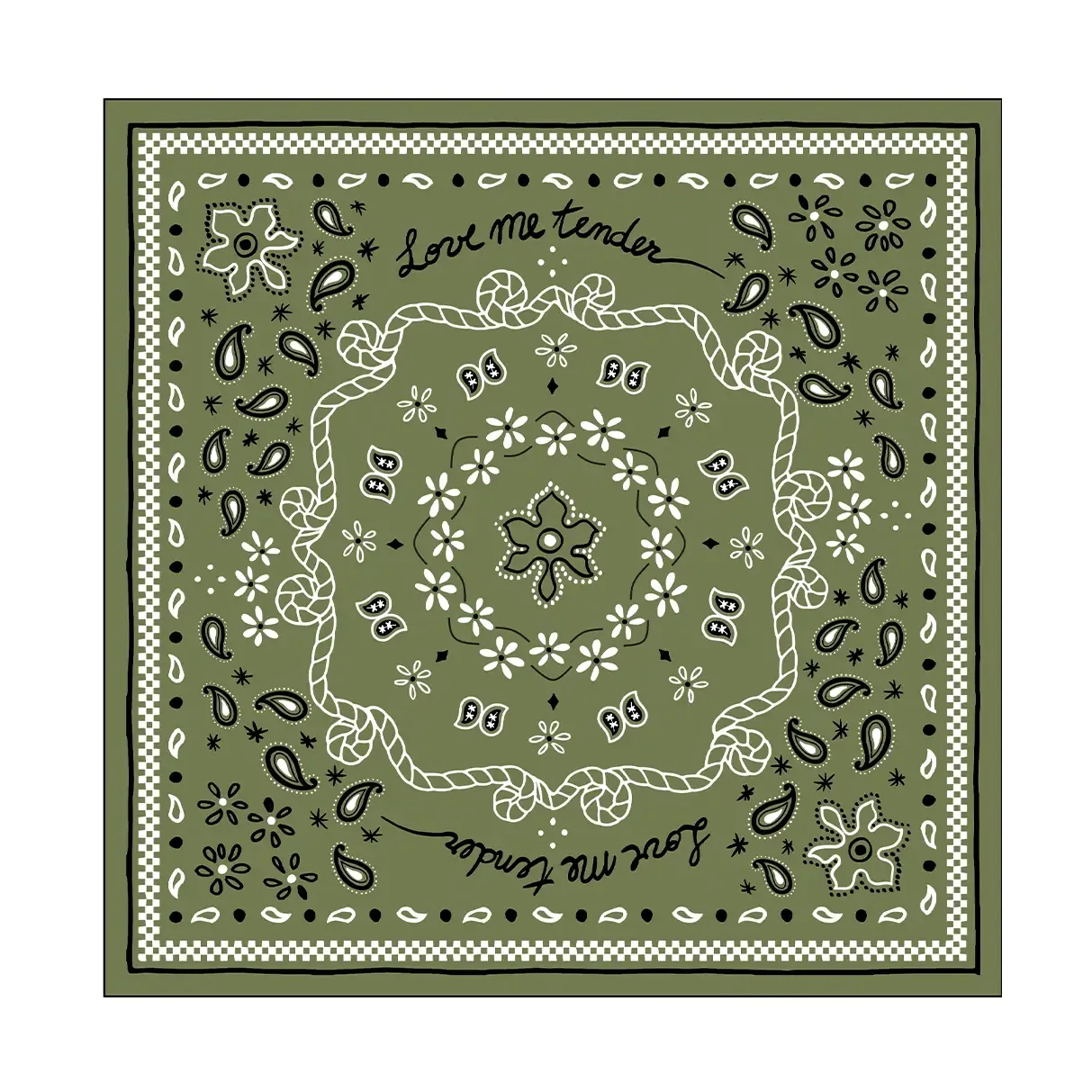 Opjet Paris Khakifarbene Bandana Papierservietten