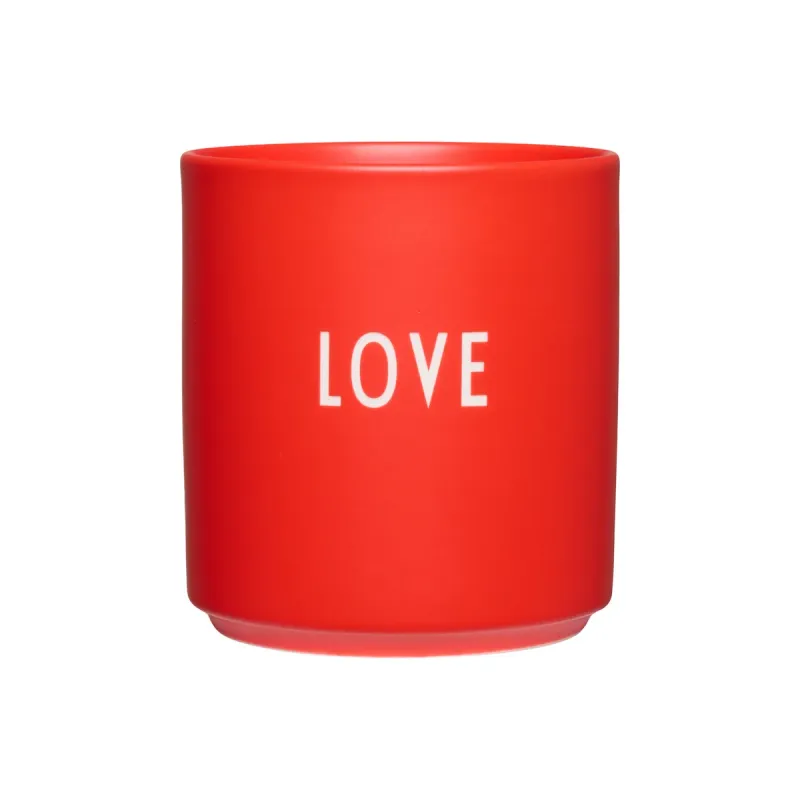 Design Letters Favourite Cup Love Rot Orange