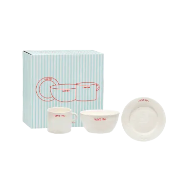 Anna + Nina I Love You Breakfast Set